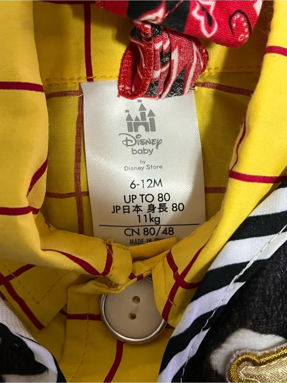 Toy Story Infant  Western Sheriff Costume Vest with Bandana